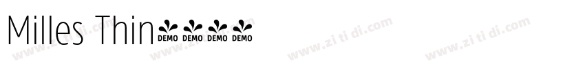 Milles Thin字体转换